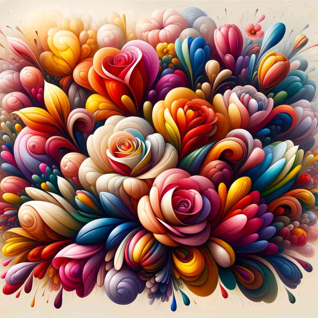 Paint by Numbers - Colourful emotions, flower world