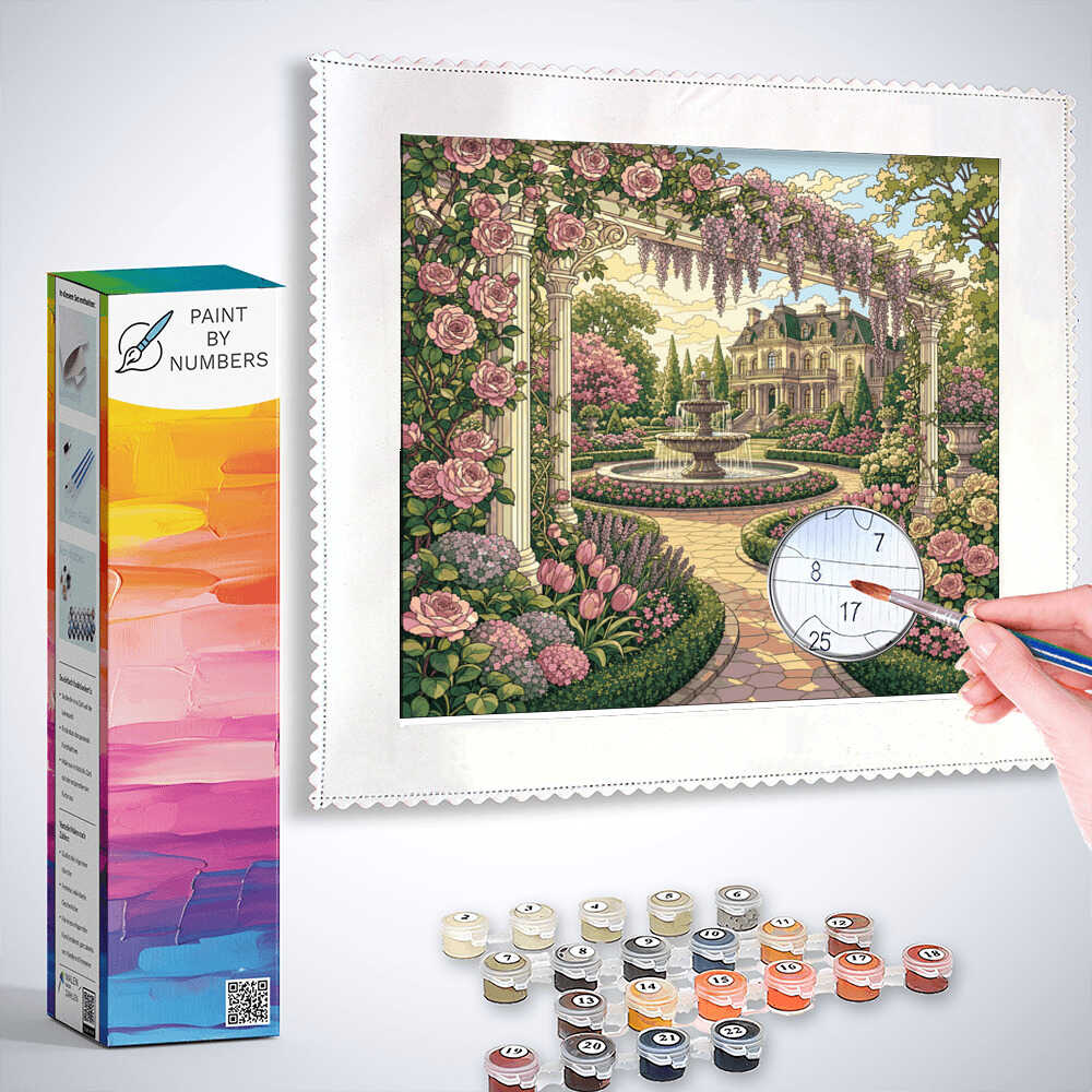 Paint by Numbers - Romantic garden idyll