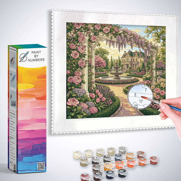 Paint by Numbers - Romantic garden idyll