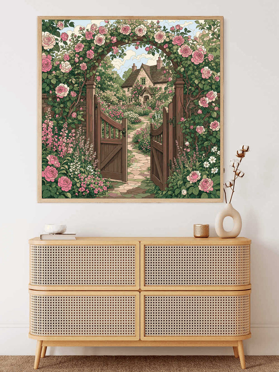 Paint by Numbers - The gate to the rose garden