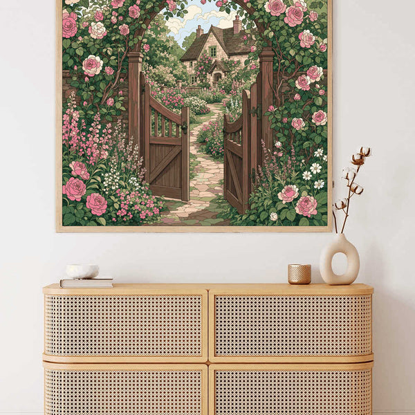 Paint by Numbers - The gate to the rose garden