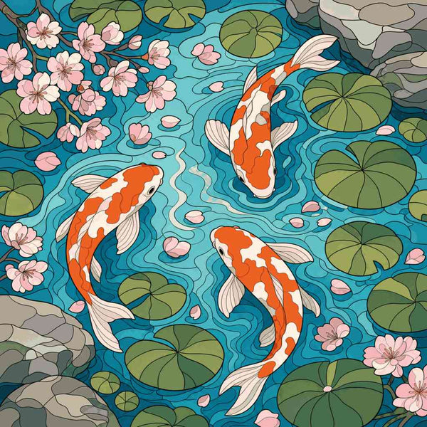 Paint by Numbers - Harmony in the water paradise