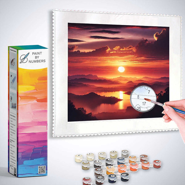 Paint by Numbers - Evening glow on the horizon