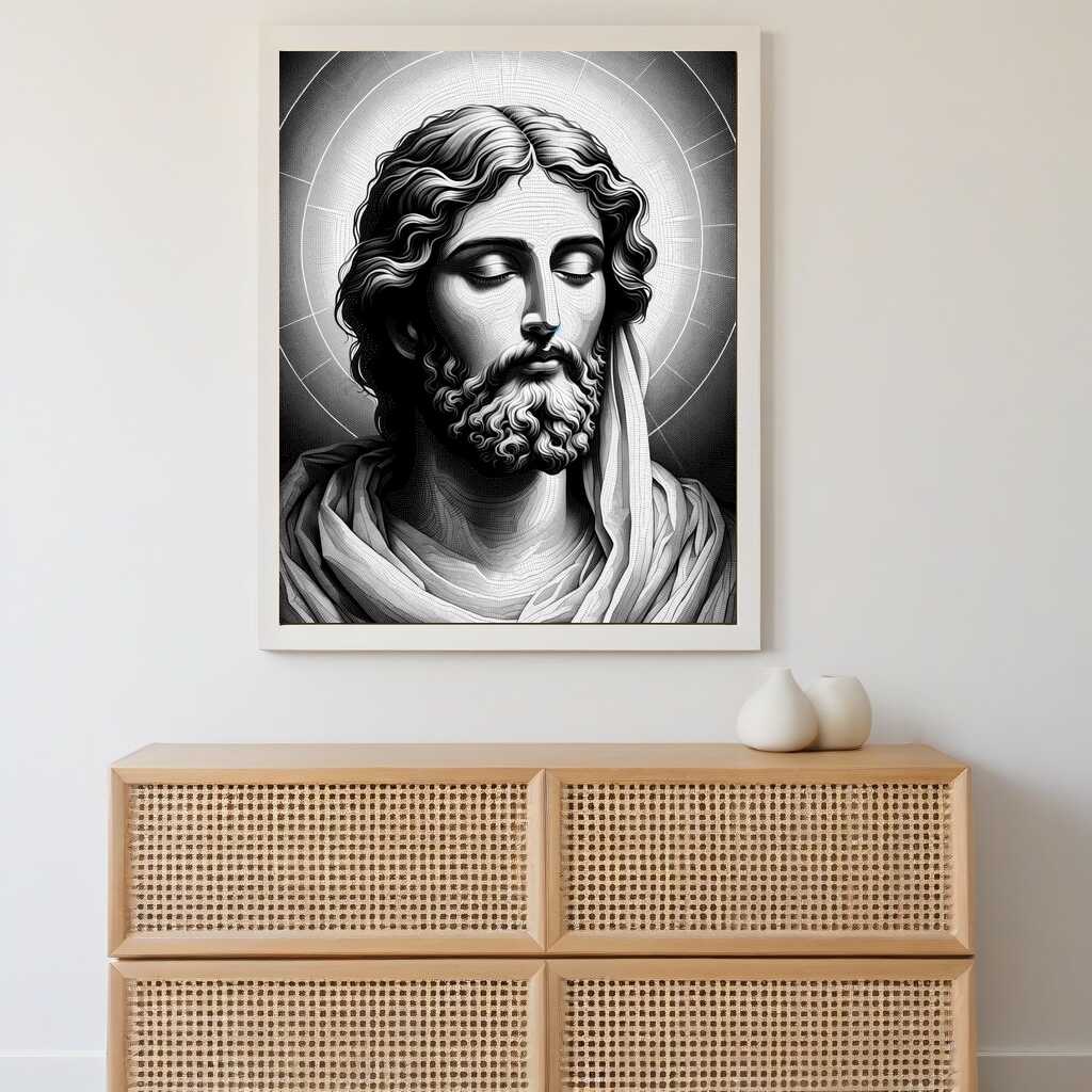 Paint by Numbers - Jesus in black and white