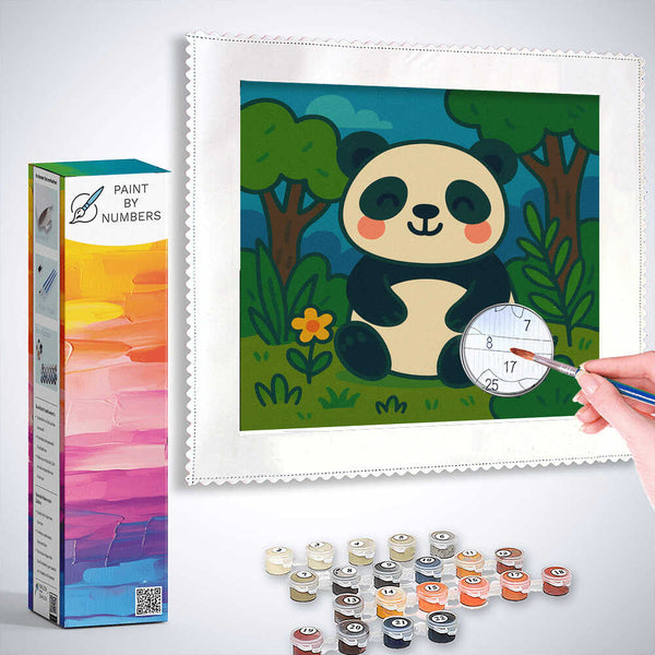 Paint by Numbers - Cuddle time in the bamboo forest