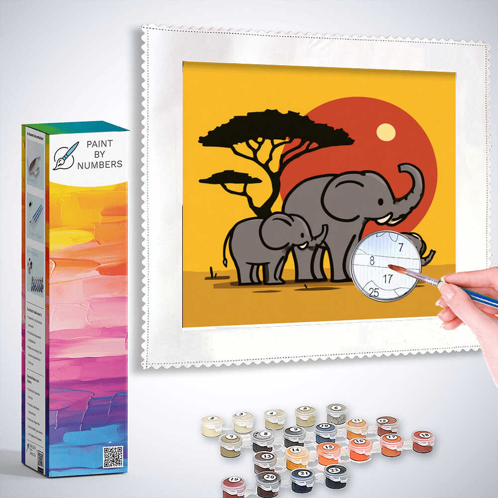Paint by Numbers - Sunheart of the savannah