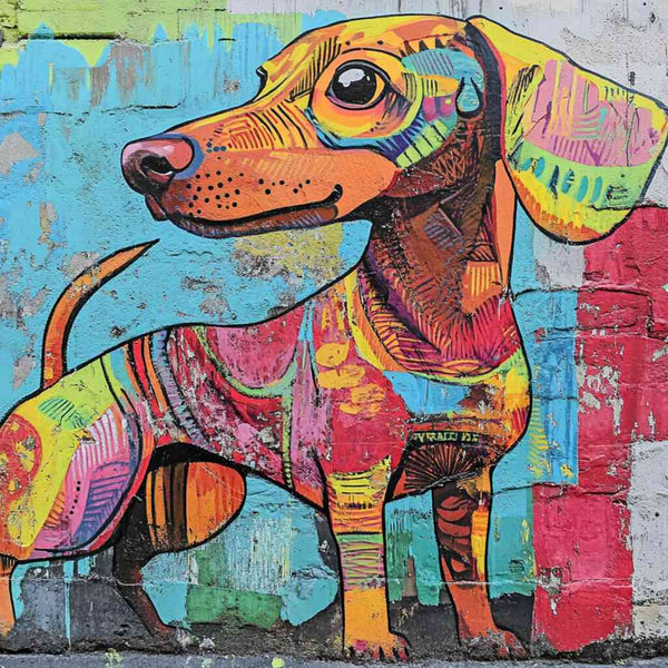 Paint by Numbers - Colorful Awakening, Dachshund