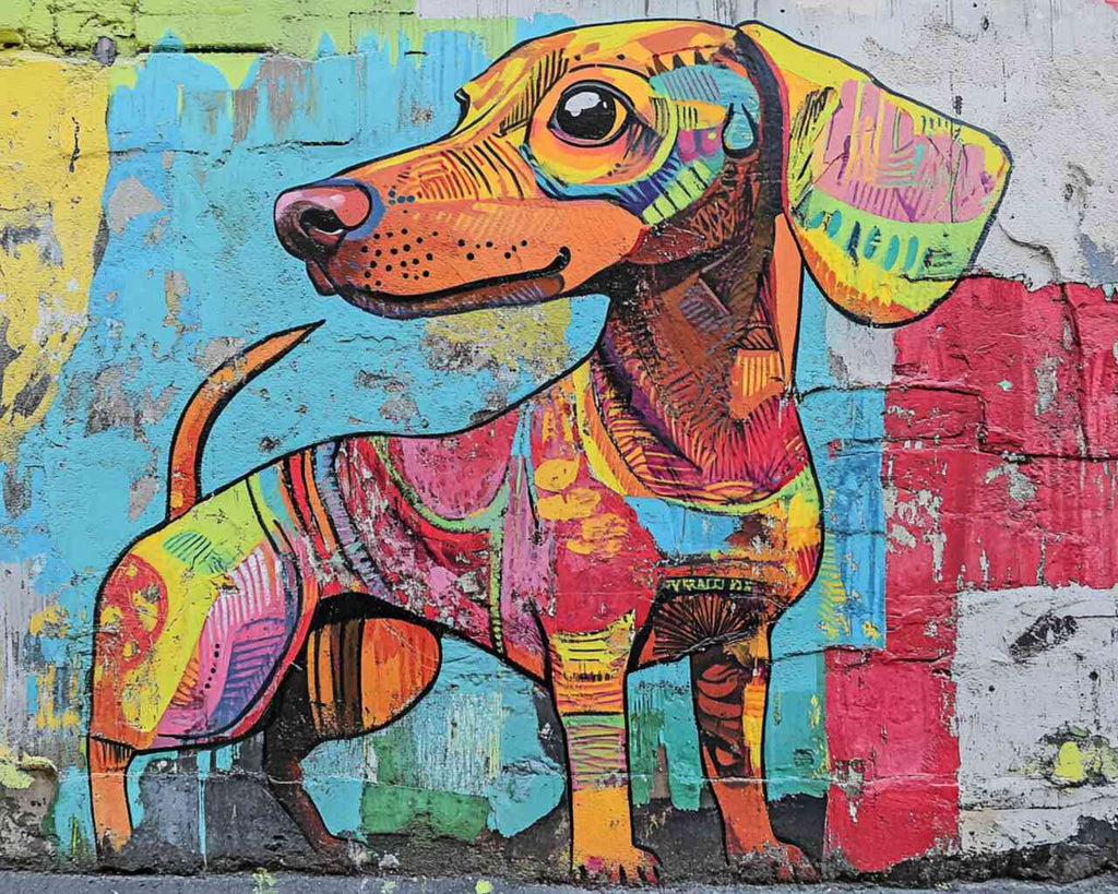 Paint by Numbers - Colorful Awakening, Dachshund