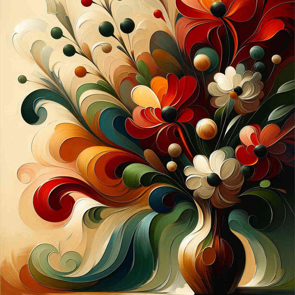 Flower vase, Abstract - Paint by Numbers