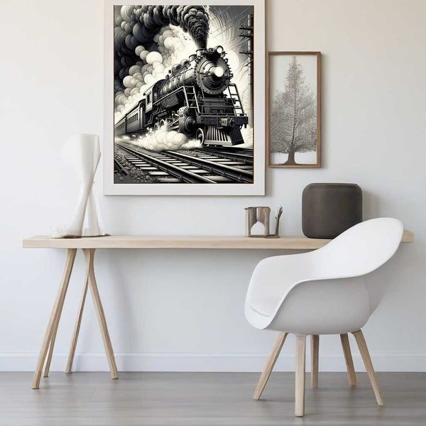 Steam locomotive - Paint by Numbers