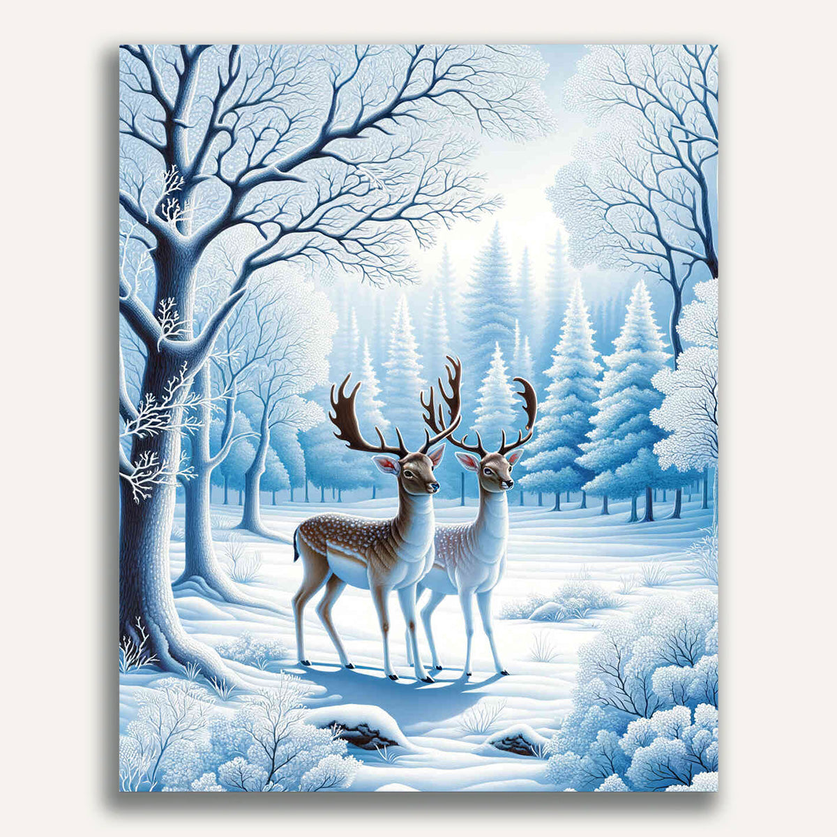 Deer in winter - Paint by Numbers