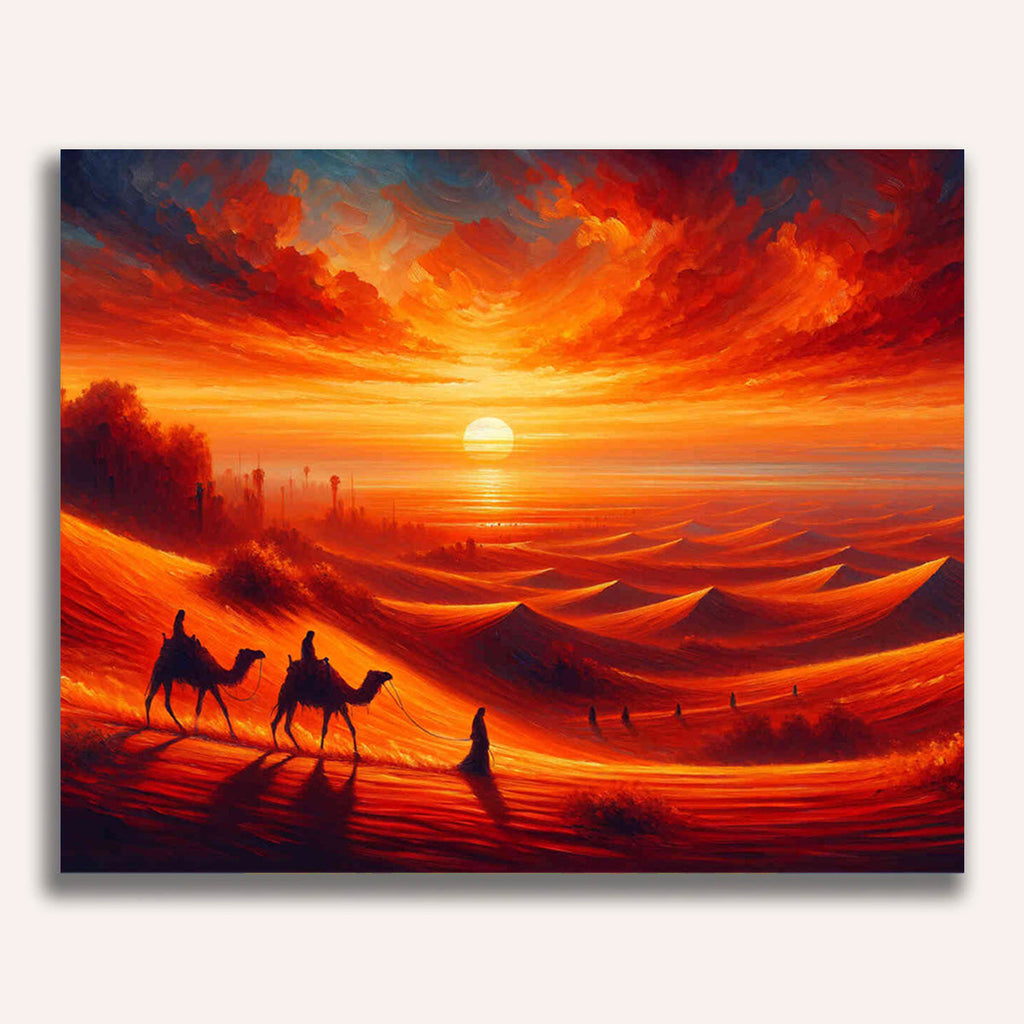 Desert, sunset - Paint by Numbers