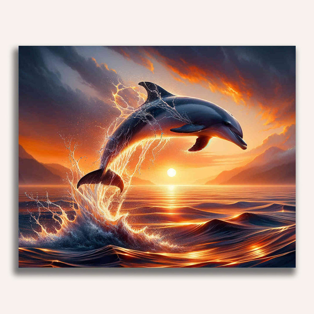 Dolphin jumping - Paint by Numbers