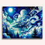 Dragon in blue - Paint by Numbers
