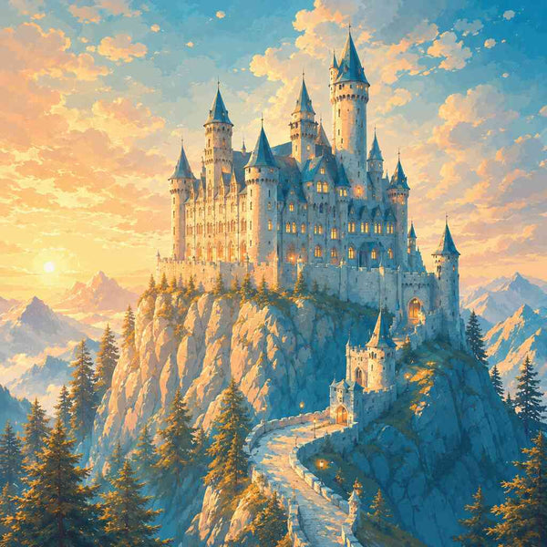 Paint by Numbers - Fairytale castle in the morning light