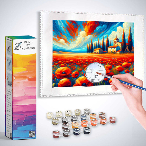 Field of poppies - Paint by Numbers