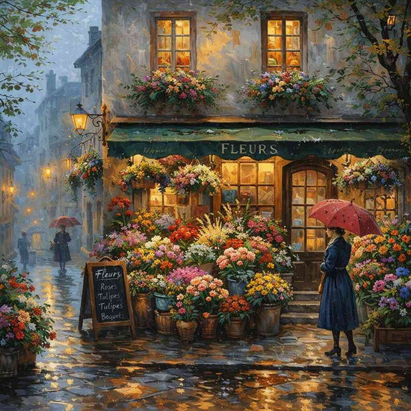 Paint by Numbers - Floral magic in the rain