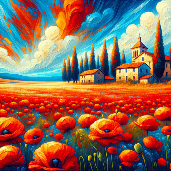Field of poppies - Paint by Numbers