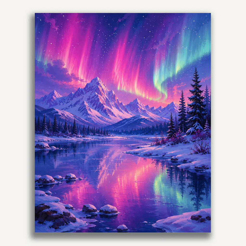 Paint by Numbers - Dance of the Northern Lights