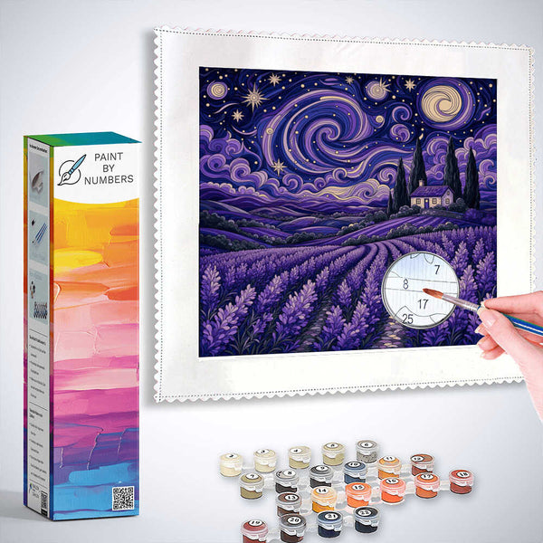 Paint by Numbers - Lavender Dreams Under the Stars