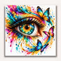 Paint by Numbers - Colorful butterflies, eye