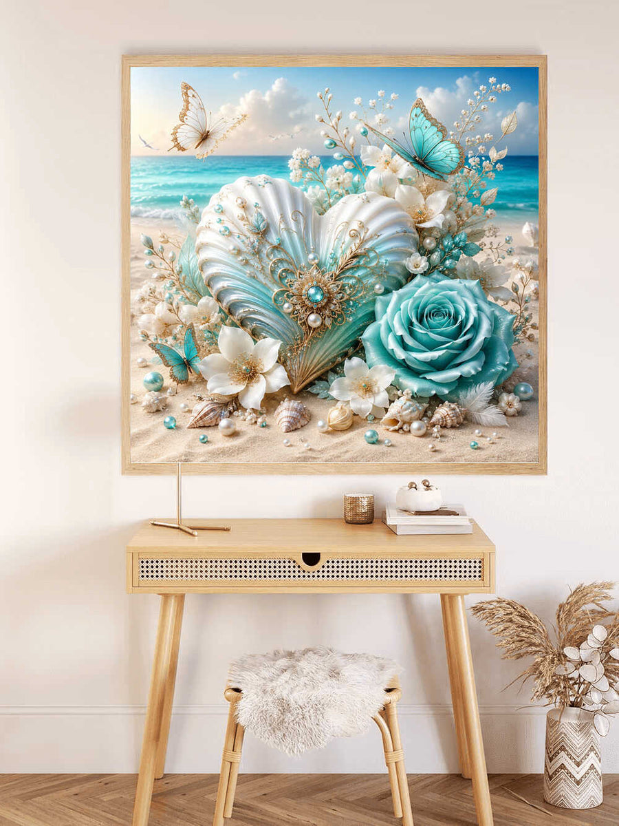 Paint by Numbers - Heart by the Sea, Enchanting Elegance