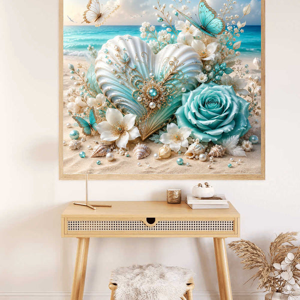 Paint by Numbers - Heart by the Sea, Enchanting Elegance