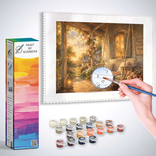 Paint by Numbers - Sun magic on the veranda evening