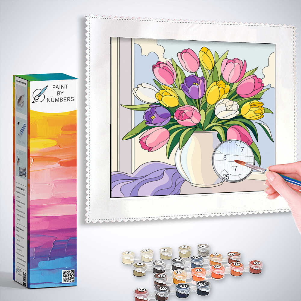 Paint by Numbers - Spring awakening – A sea of tulips