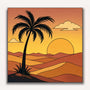 Paint by Numbers - Sunset in the oasis