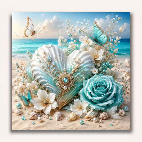 Paint by Numbers - Heart by the Sea, Enchanting Elegance