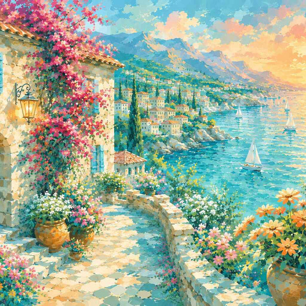 Paint by Numbers - Sunshine magic on the Mediterranean coast