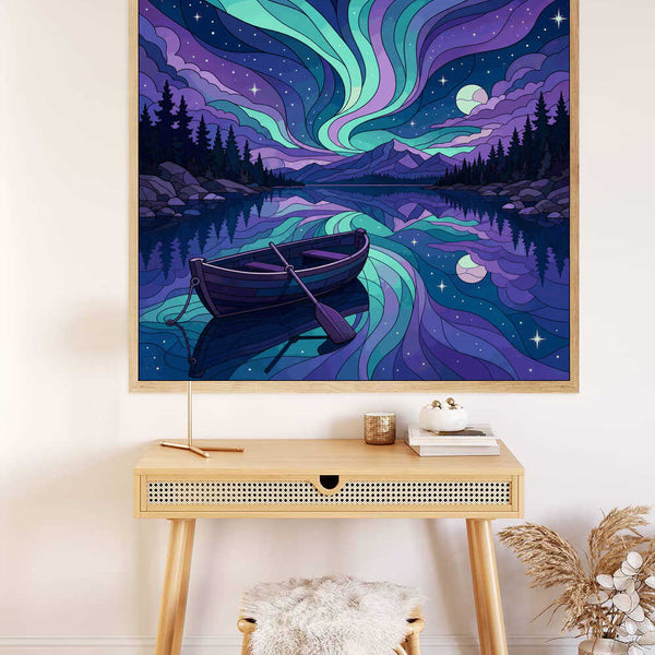 Paint by Numbers - Northern Lights Magic – Silent Night by the Lake