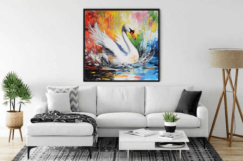 Paint by Numbers - Elegance in motion, swan