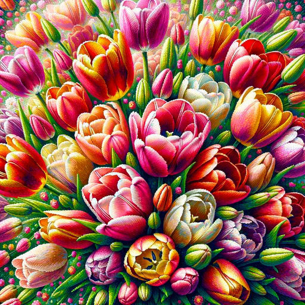 Paint by Numbers - Fantastic Tulips Bouquet