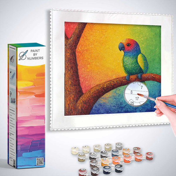 Paint by Numbers - rainbow portrait of life