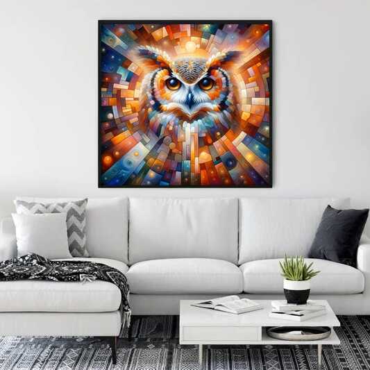 Paint by Numbers - Mosaic owl