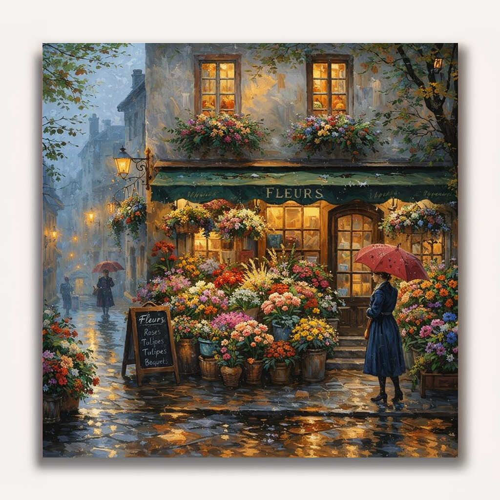 Paint by Numbers - Floral magic in the rain