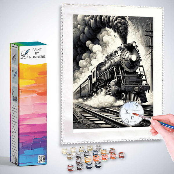 Steam locomotive - Paint by Numbers