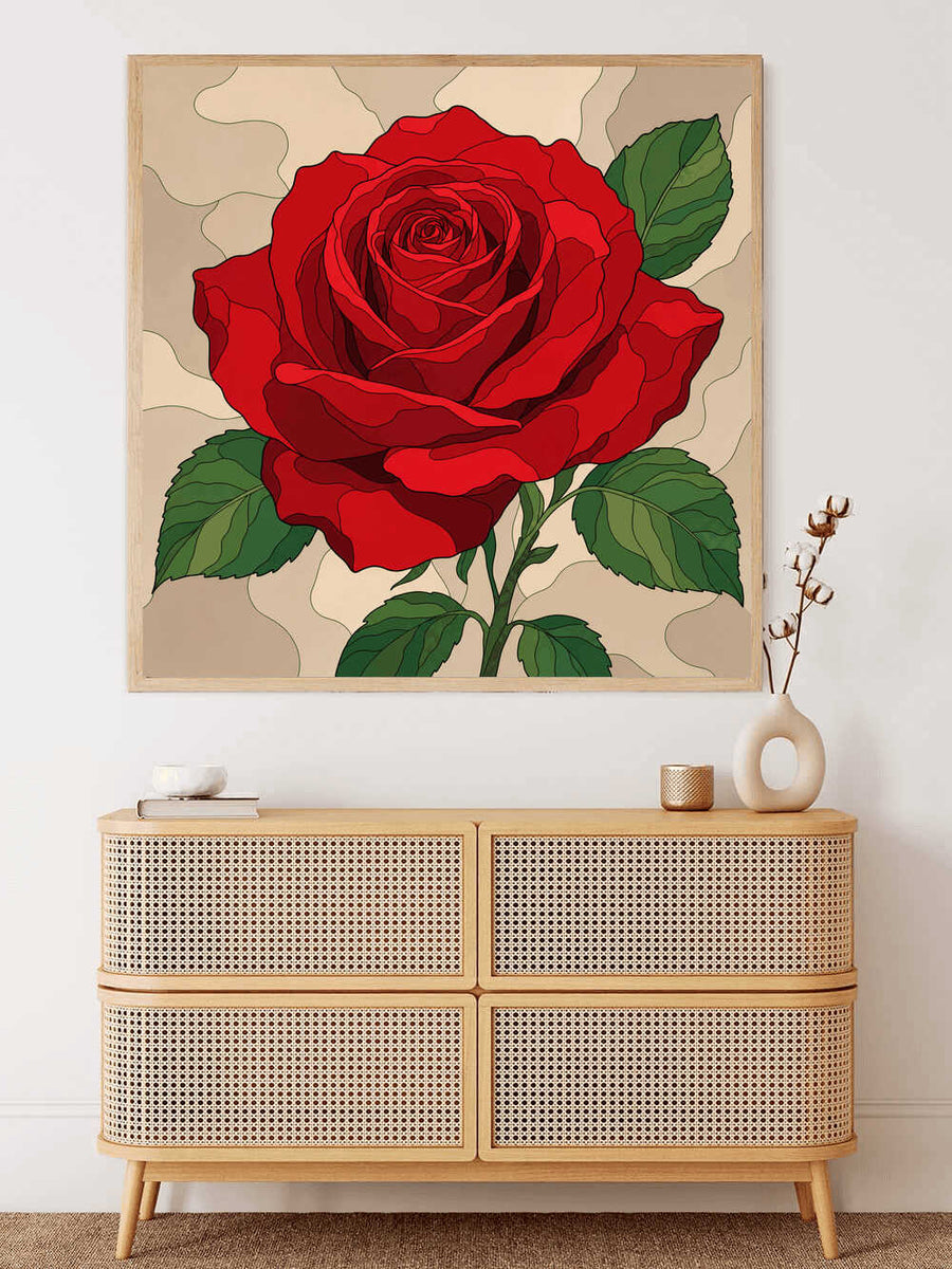 Paint by Numbers - Eternal bloom – The red rose