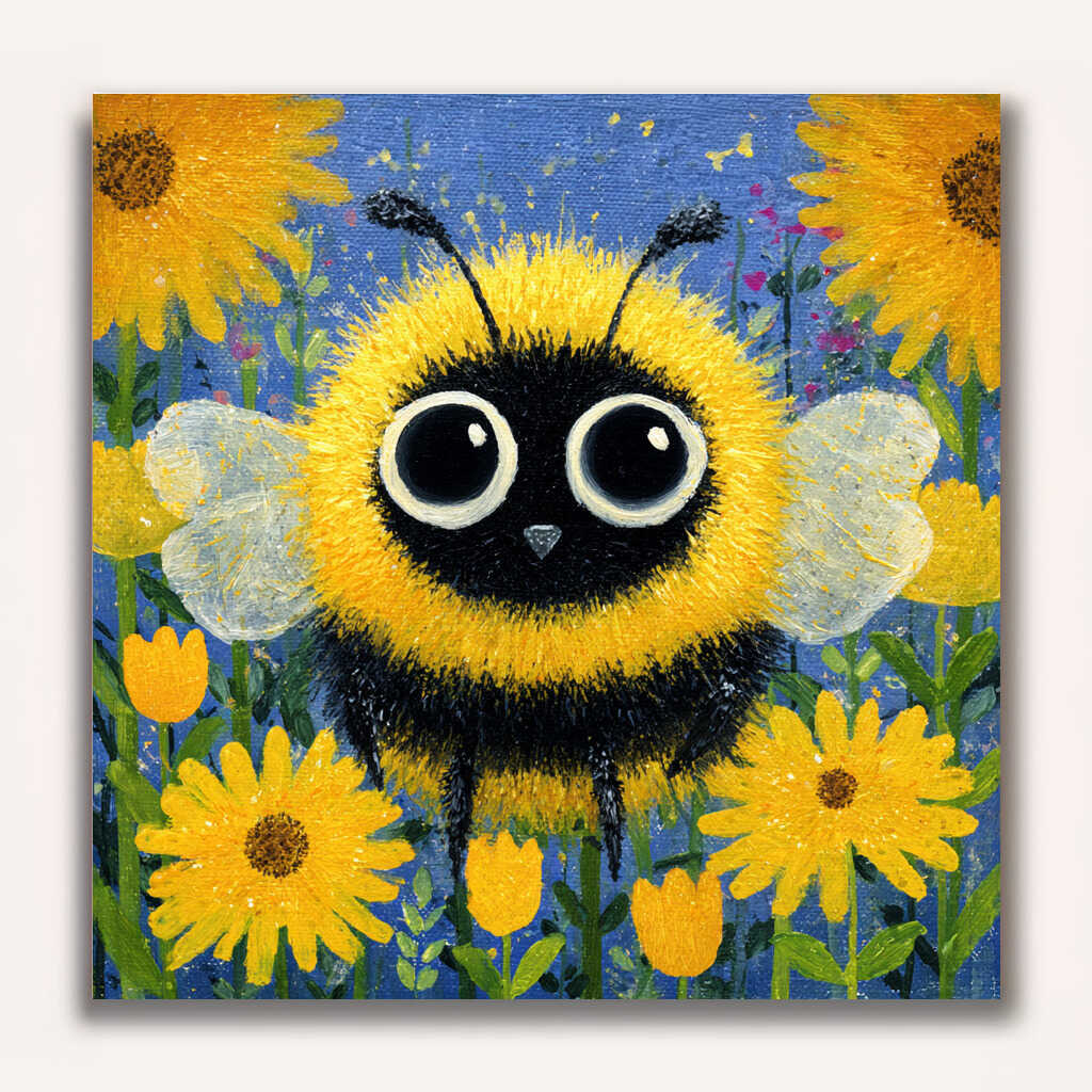 Paint by Numbers - Sunbeams in the Humming Garden