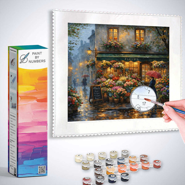 Paint by Numbers - Floral magic in the rain