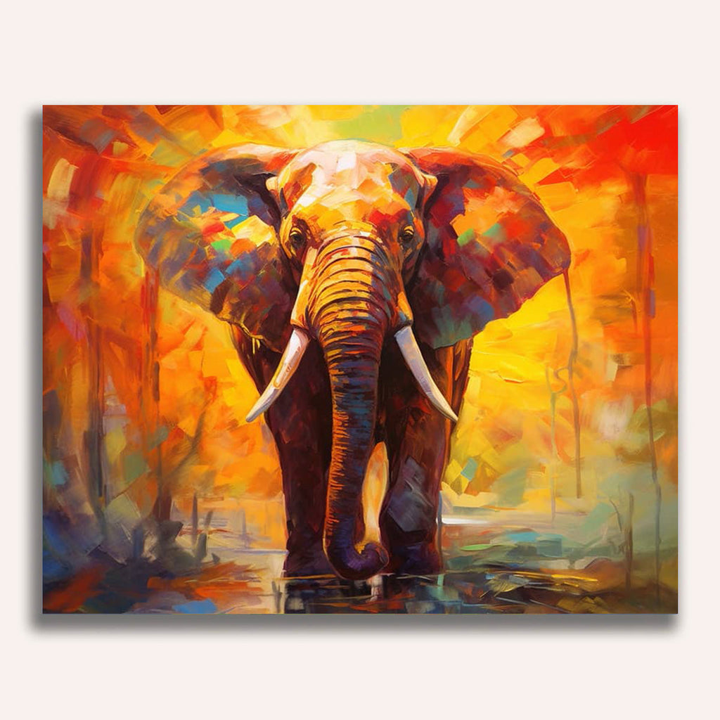 Elephant, art painting - Paint by Numbers