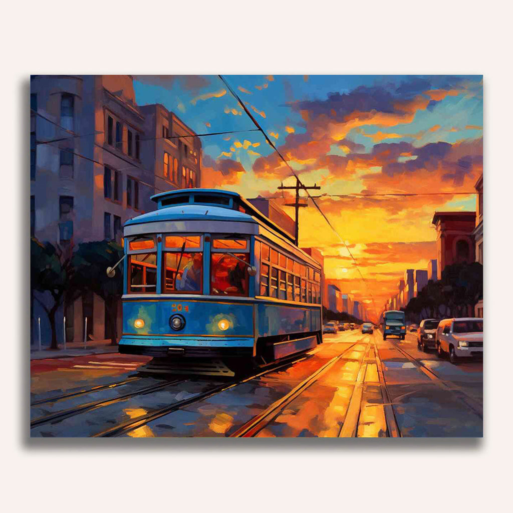 Paint by Numbers - Evening glow in the city