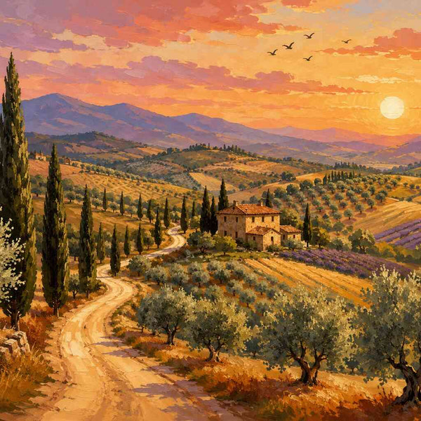 Paint by Numbers - Tuscany in golden light