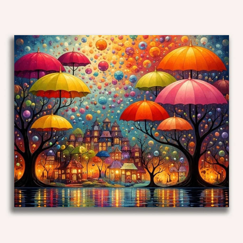 Paint by Numbers - Magical Umbrellas of Fantasy