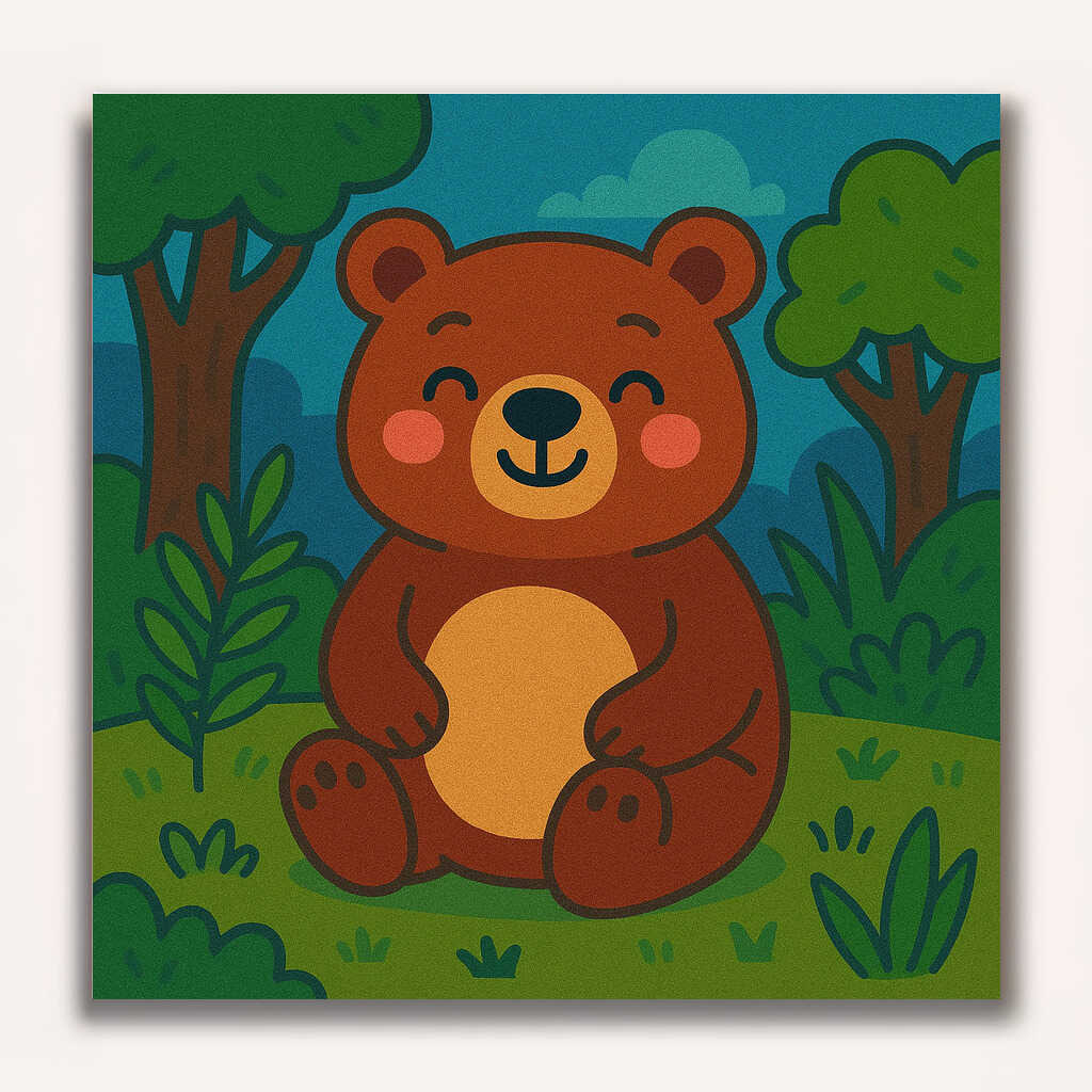 Paint by Numbers - Cuddly forest joy