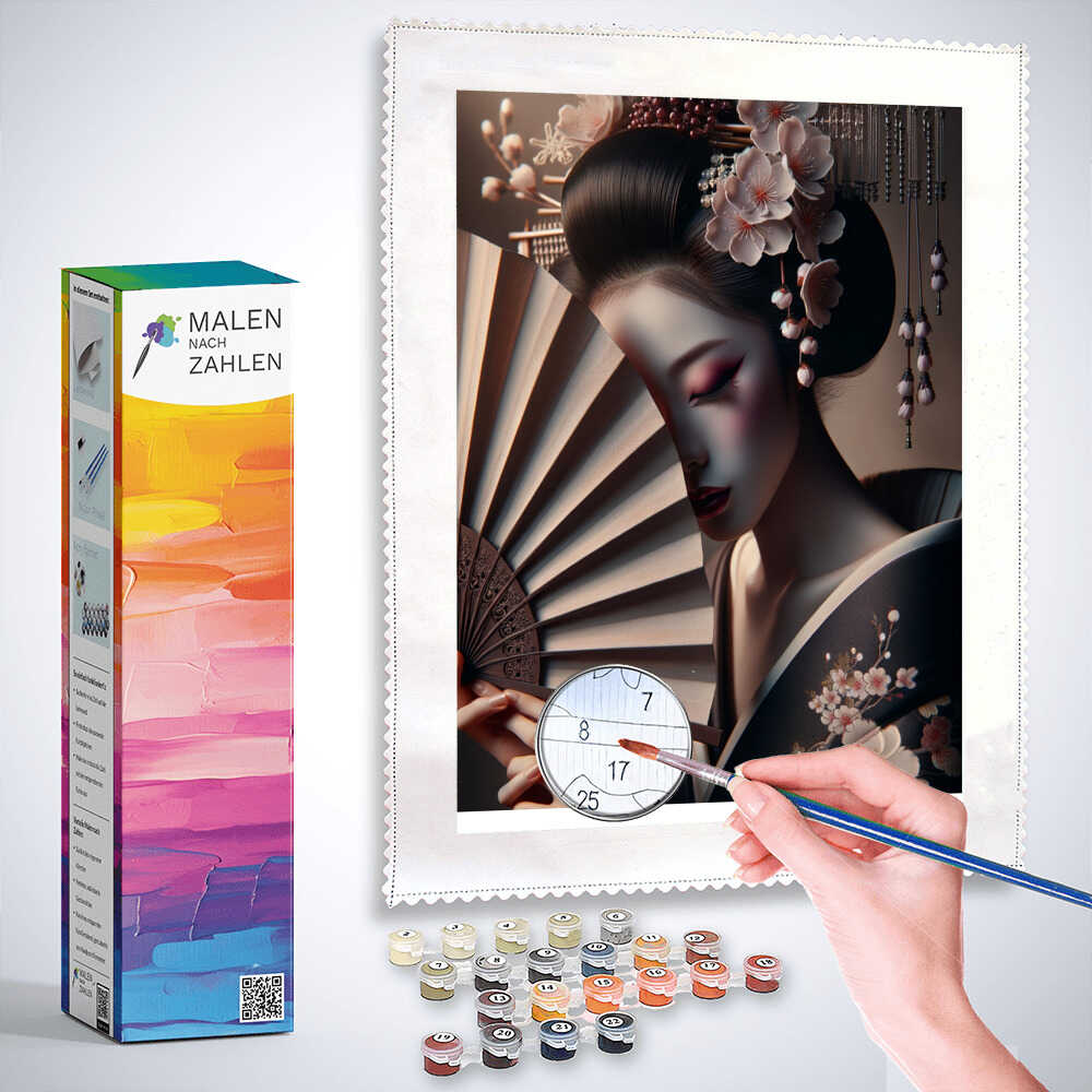 Paint by Numbers - Geisha with fan