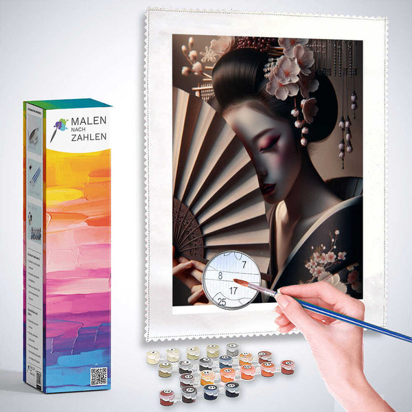 Paint by Numbers - Geisha with fan