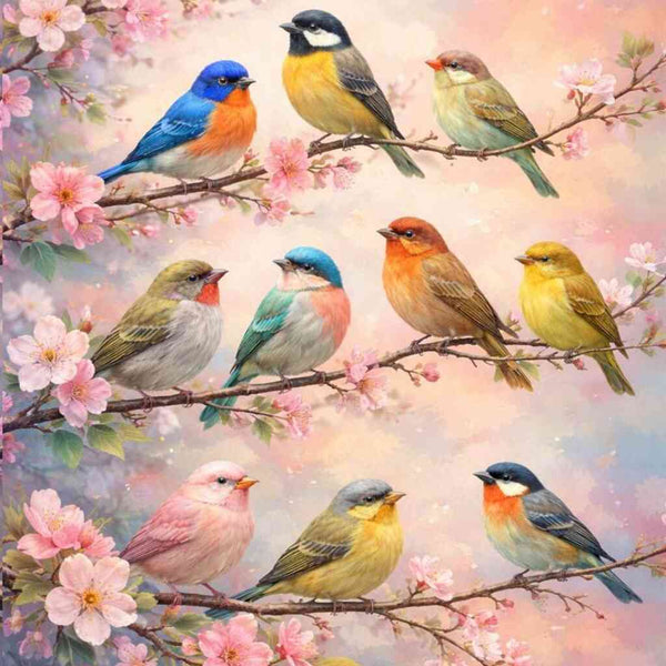Paint by Numbers - Melody of spring, birdsong